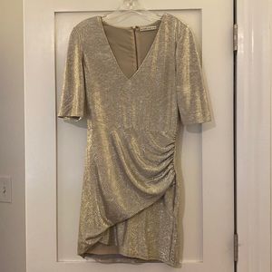 Alice + Olivia Gold Mini Dress